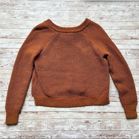 Arden V-Neck Crop Pullover Sweater 100% cotton Madewell - sold out! - Picture 6 of 7